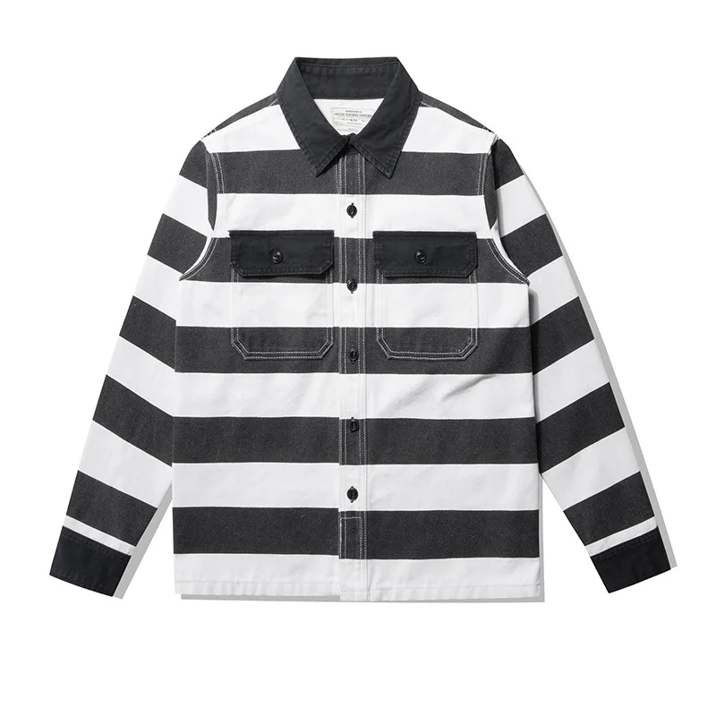 Outdoor Sport Winter Jacket - Jaqueta Masculina Pesada de Lona Listrada