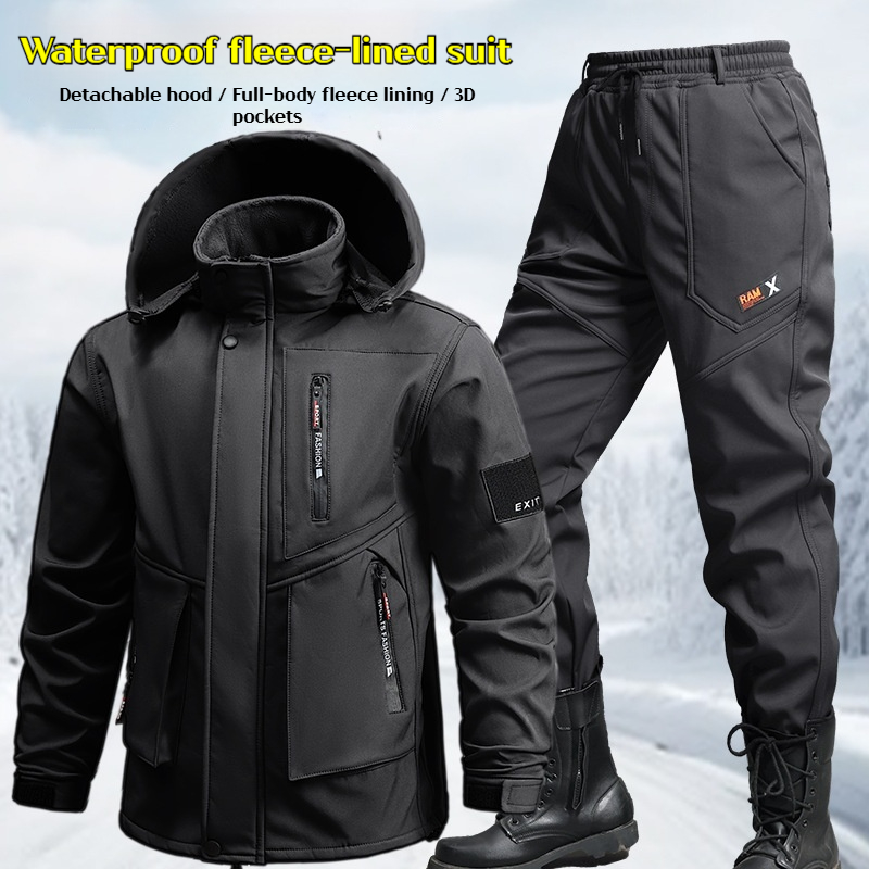 Outdoor Sport Winter Jacket - Terno de trabalho masculino inverno engrossado