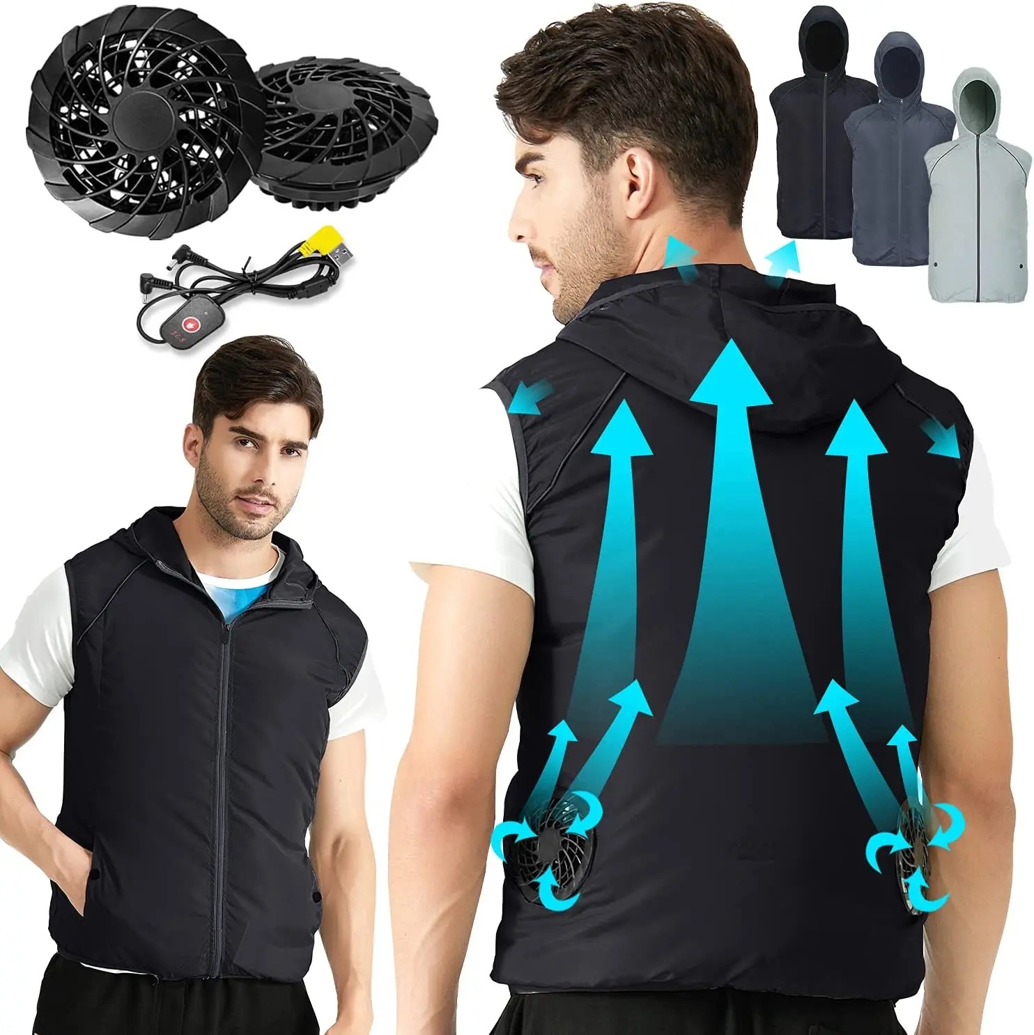 Outdoor Sport Brand Jacket - Colete Corta-Vento Ultraleve de Verão para