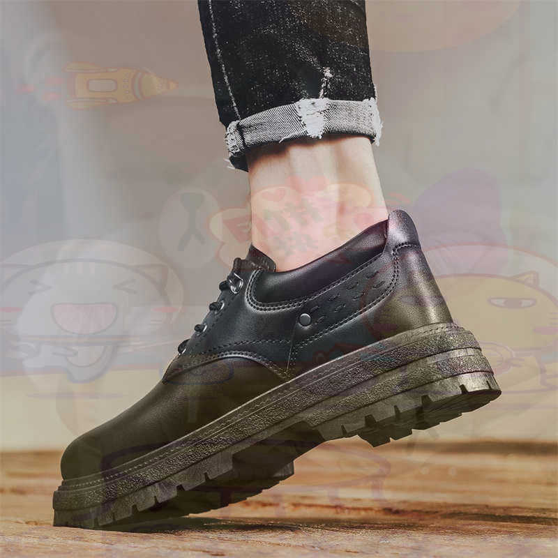 Outdoor Sport An - Escuro natural couro moda formadores tênis