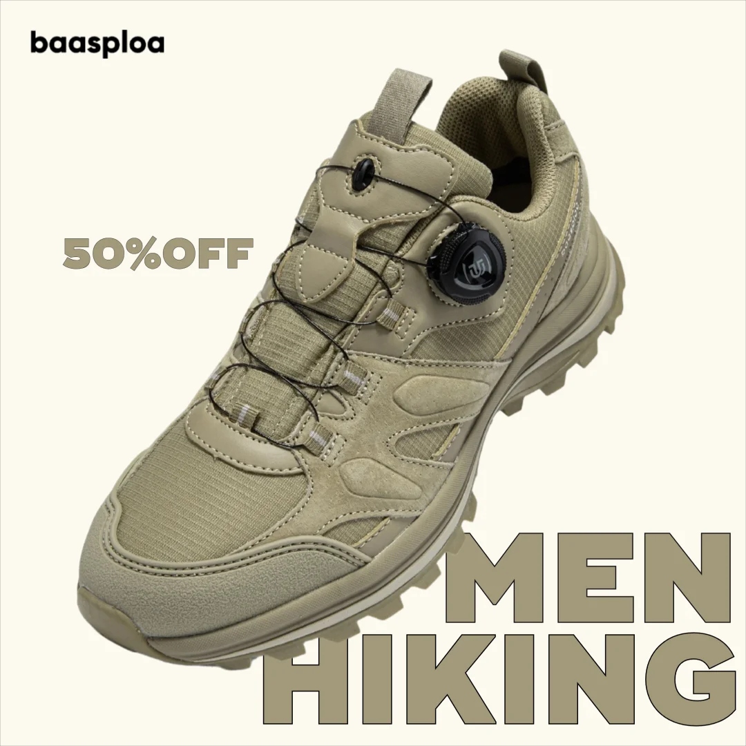 Climbing Shoe Beginner - Baasploa sapatos masculinos para caminhada, sapatos