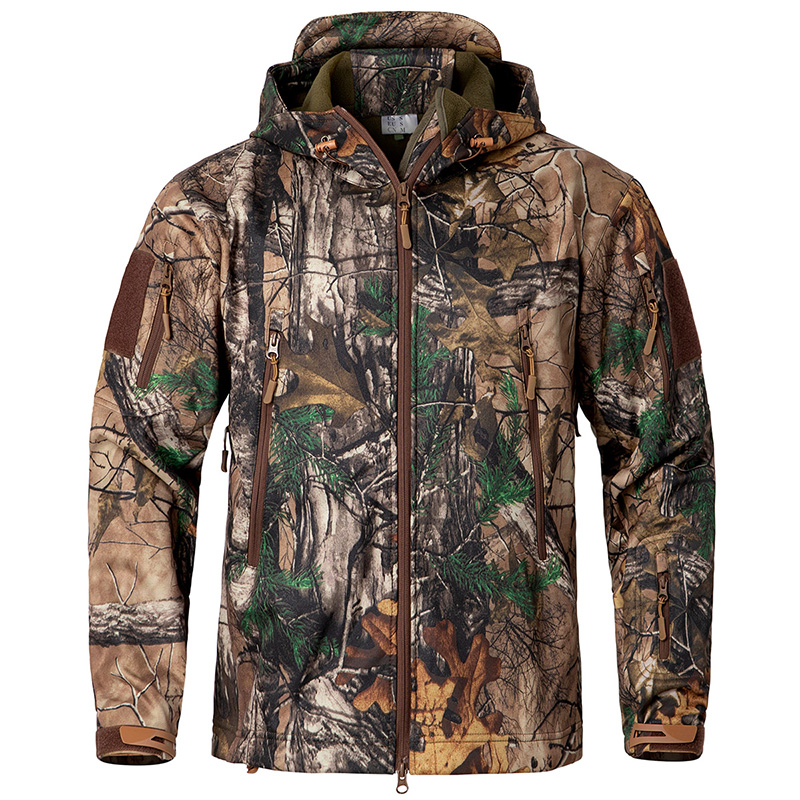 Outdoor Sport Winter Jacket - Jaqueta tática camuflada masculina, silenciosa, macia,