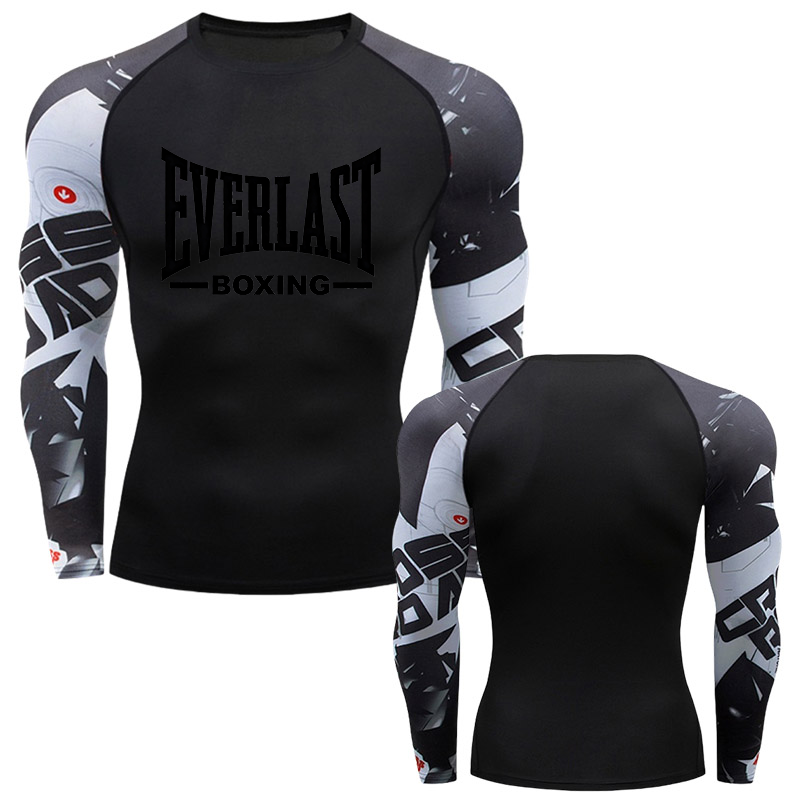 Outdoor Sportswear - Camiseta de Compressão Masculina EVERLAST BOXING