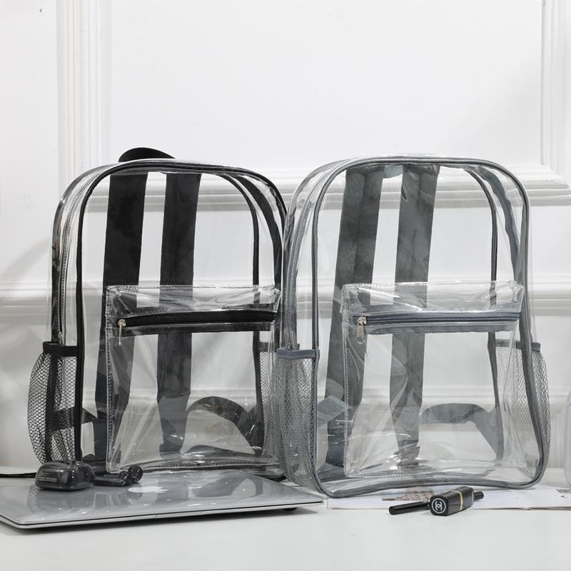 Outdoor Sport Backpack - Mochila Transparente de PVC para Esportes