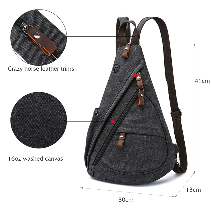 Bolsa de estilingue de lona co - Outdoor Sport Backpack avaliação e preço